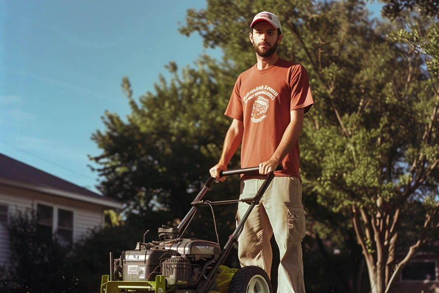 self propelled battery powered lawn mower